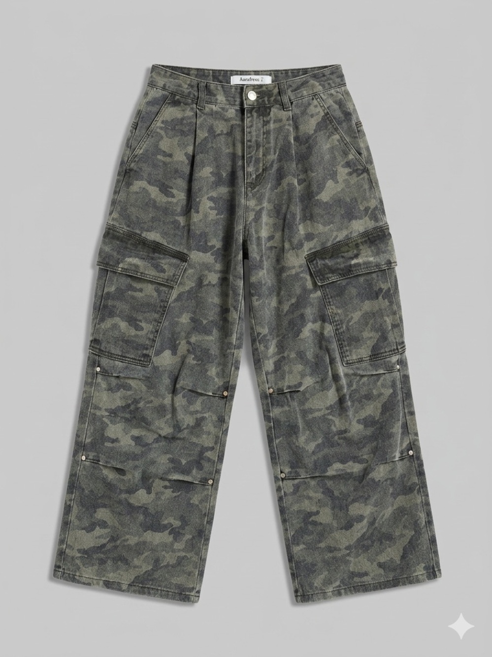 Men's Camo Cargo Pants - Olive Green